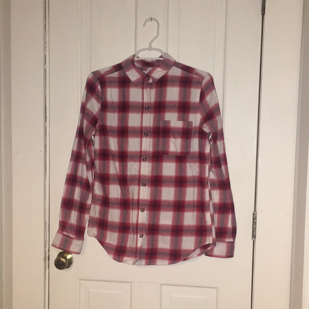 Long sleeve flannel collar shirt